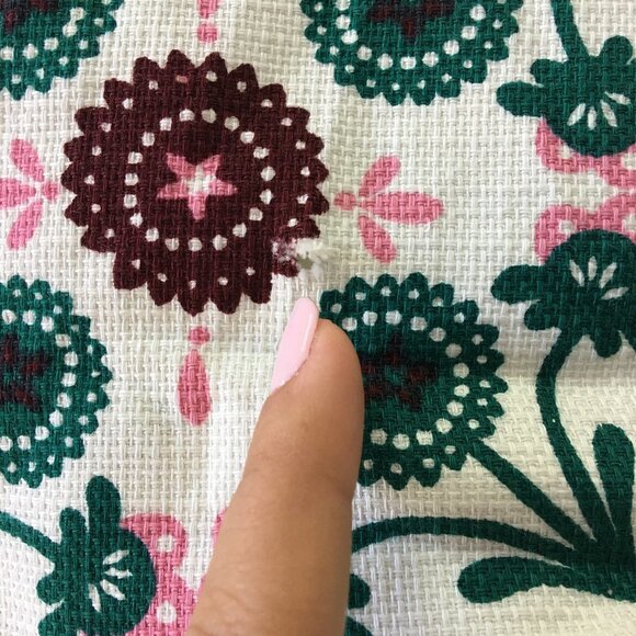 New Boden Women's Tatiana Textured Dress IvoryTrellis Tile Size 4 Petite V Neck - Picture 13 of 14